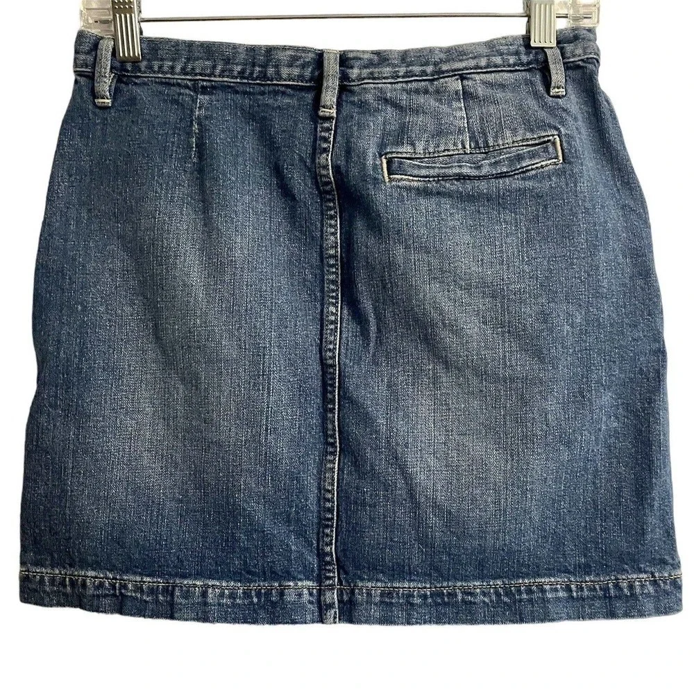 Ralph Lauren Sport Womens Size 2 Denim Mini Skirt Blue Pockets Designer … - Picture 2 of 7